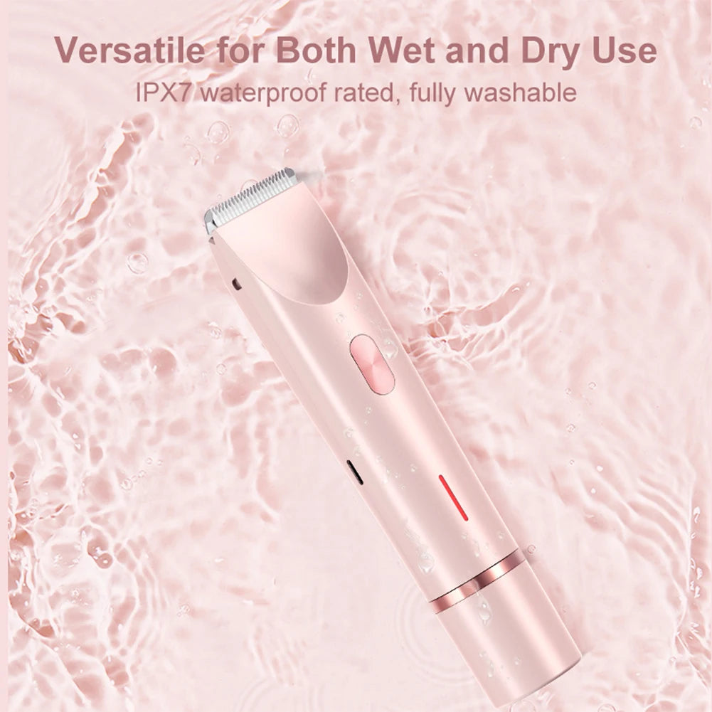 2In1 Electric Razors for Men Women Waterproof Facial Mustache Shavers Rechargeable Bikini Body Hair Trimmer Painless Epilator