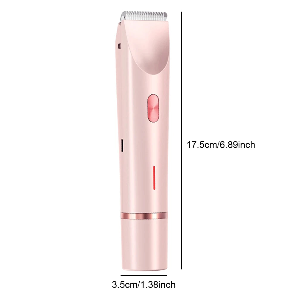 2In1 Electric Razors for Men Women Waterproof Facial Mustache Shavers Rechargeable Bikini Body Hair Trimmer Painless Epilator