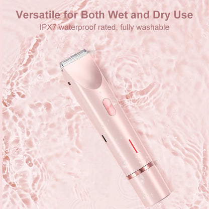 2In1 Electric Razors for Men Women Waterproof Facial Mustache Shavers Rechargeable Bikini Body Hair Trimmer Painless Epilator